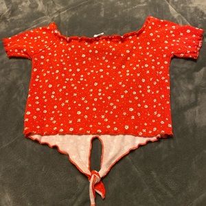 PacSun red floral top